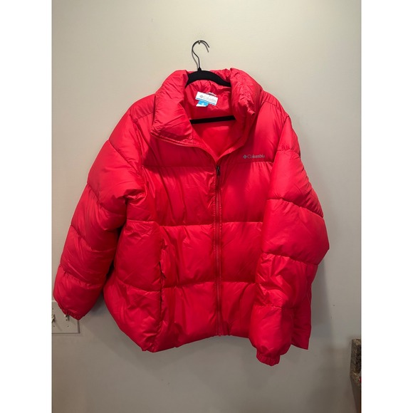 Columbia Womens 2X Red Puffer Jacket Winter Coat Full Zip - Picture 1 of 11